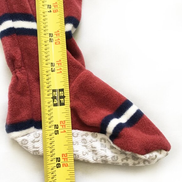 Carters Baby Boys Striped Tow Truck Footie Pajamas, 12 Months. - Picture 5 of 7